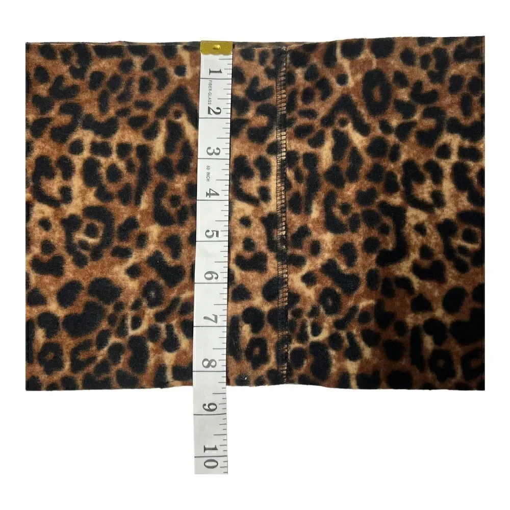 Old Navy Scarf Infinity Brown Tan Black Animal Print